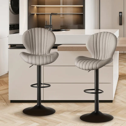 🪑2 Piece Modern Soft Back Stool Chair- Adjustable