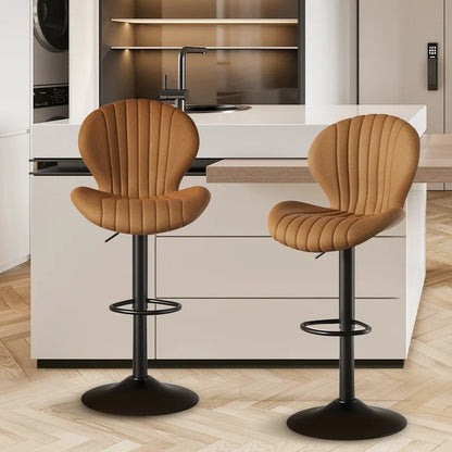 🪑2 Piece Modern Soft Back Stool Chair- Adjustable