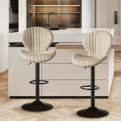 🪑2 Piece Modern Soft Back Stool Chair- Adjustable